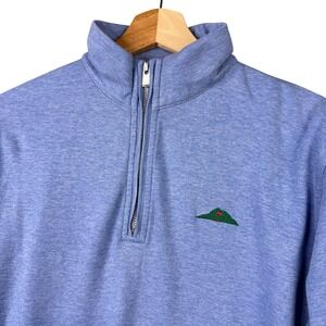 Peter Millar Wade Hampton Golf Club 1/4 Zip Pullover Blue Mens Medium MS13K31